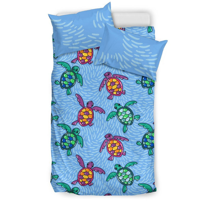 Sea Turtle Baby Pattern Duvet Cover Bedding Set