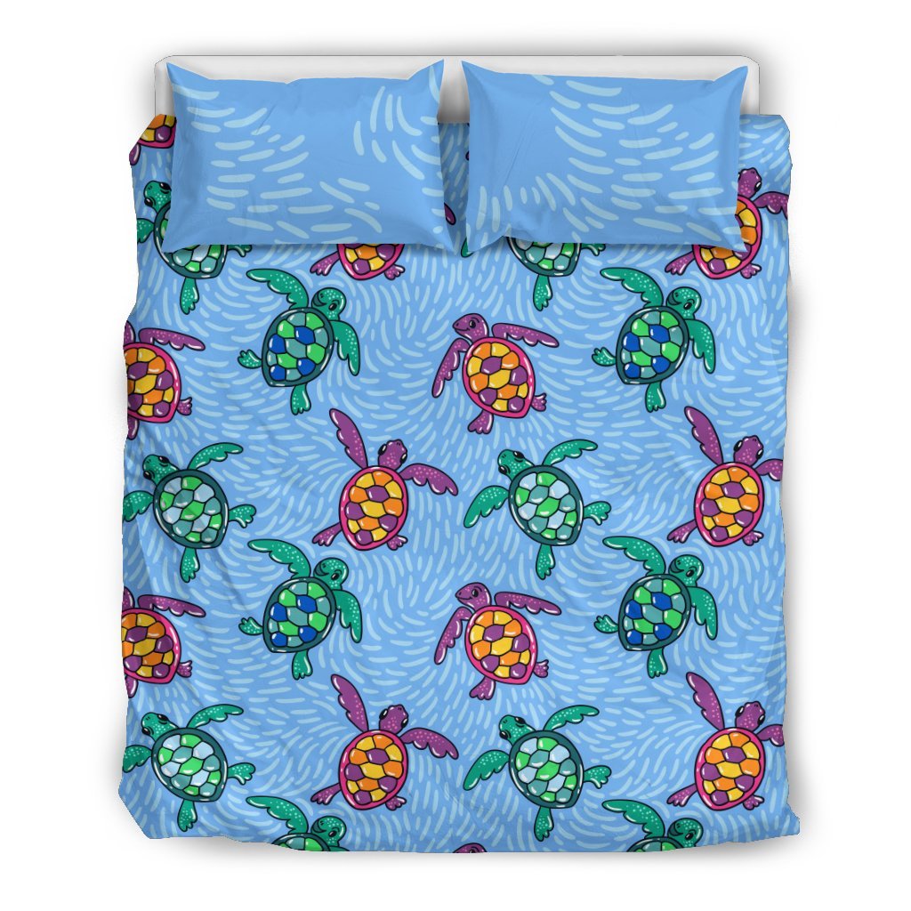 Sea Turtle Baby Pattern Duvet Cover Bedding Set