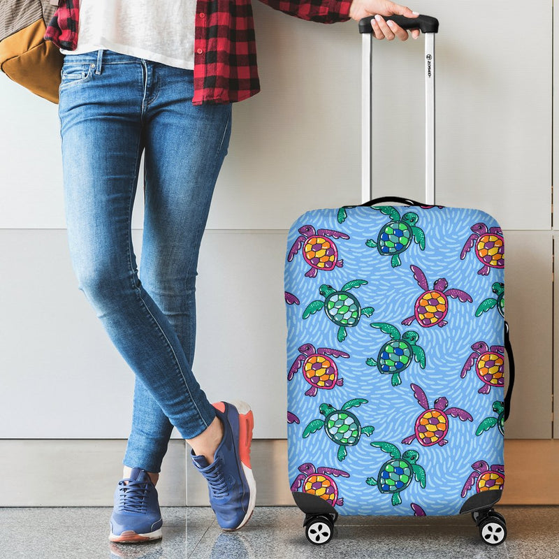 Sea Turtle Baby Pattern Luggage Cover Protector