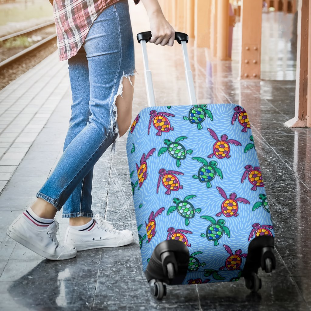 Sea Turtle Baby Pattern Luggage Cover Protector