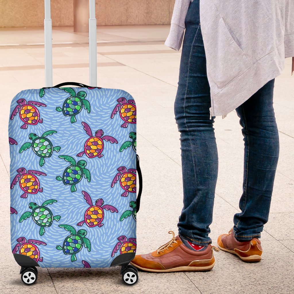 Sea Turtle Baby Pattern Luggage Cover Protector