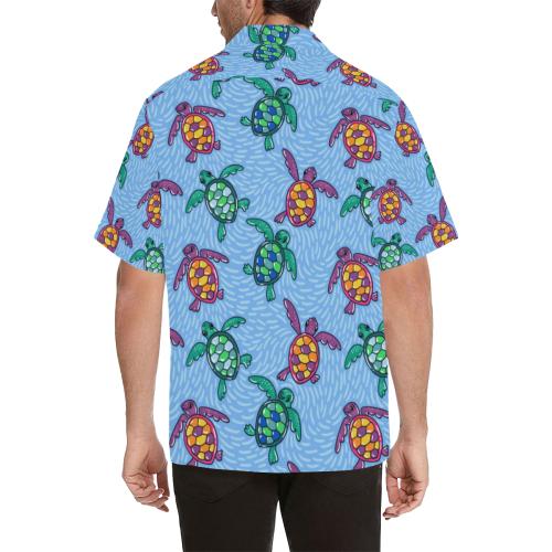 Sea Turtle Baby Pattern Men Hawaiian Shirt