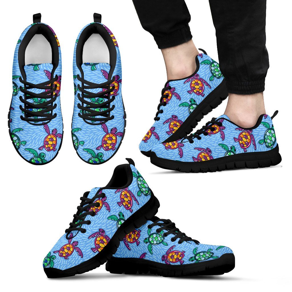 Sea Turtle Baby Pattern Men Sneakers