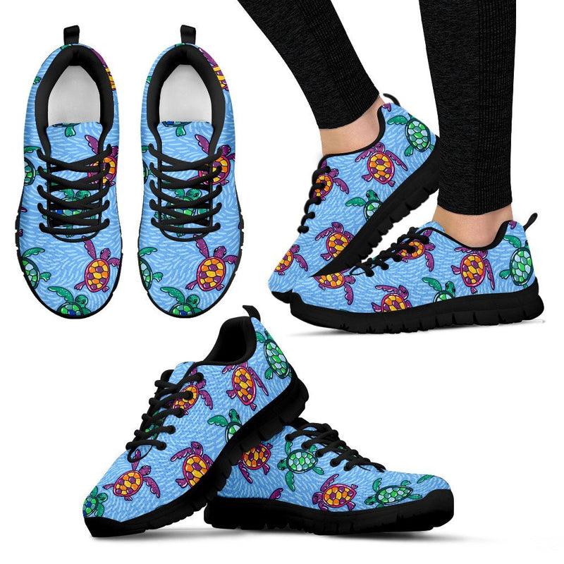 Sea Turtle Baby Pattern Women Sneakers