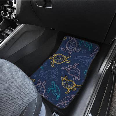 Sea Turtle Baby Print Front and Back Car Floor Mats