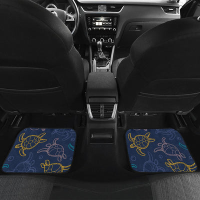 Sea Turtle Baby Print Front and Back Car Floor Mats