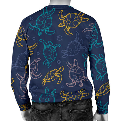 Sea Turtle Baby Print Men Crewneck Sweatshirt