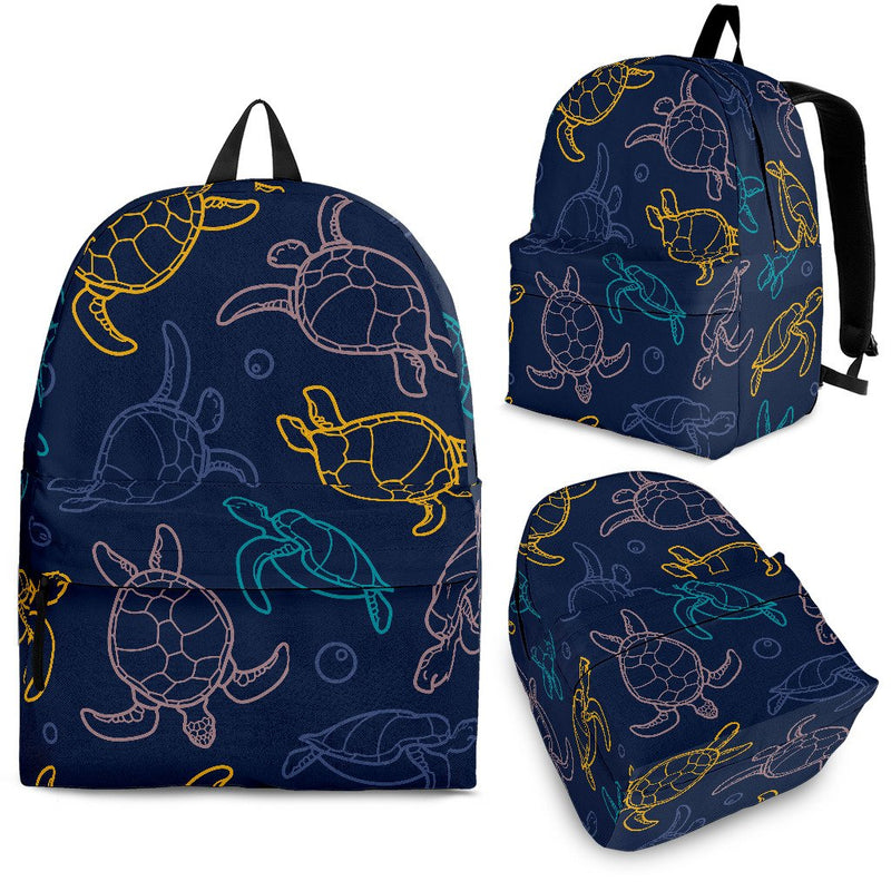 Sea Turtle Baby Print Premium Backpack