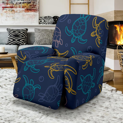 Sea Turtle Baby Print Recliner Slipcover-JORJUNE.COM