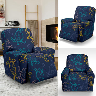 Sea Turtle Baby Print Recliner Slipcover-JORJUNE.COM