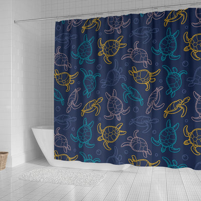 Sea Turtle Baby Print Shower Curtain