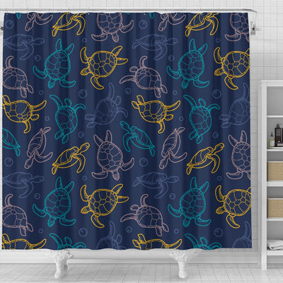 Sea Turtle Baby Print Shower Curtain