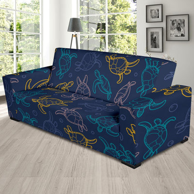 Sea Turtle Baby Print Sofa Slipcover-JORJUNE.COM