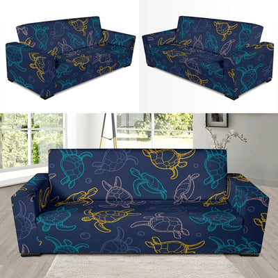 Sea Turtle Baby Print Sofa Slipcover-JORJUNE.COM