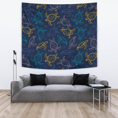 Sea Turtle Baby Print Tapestry