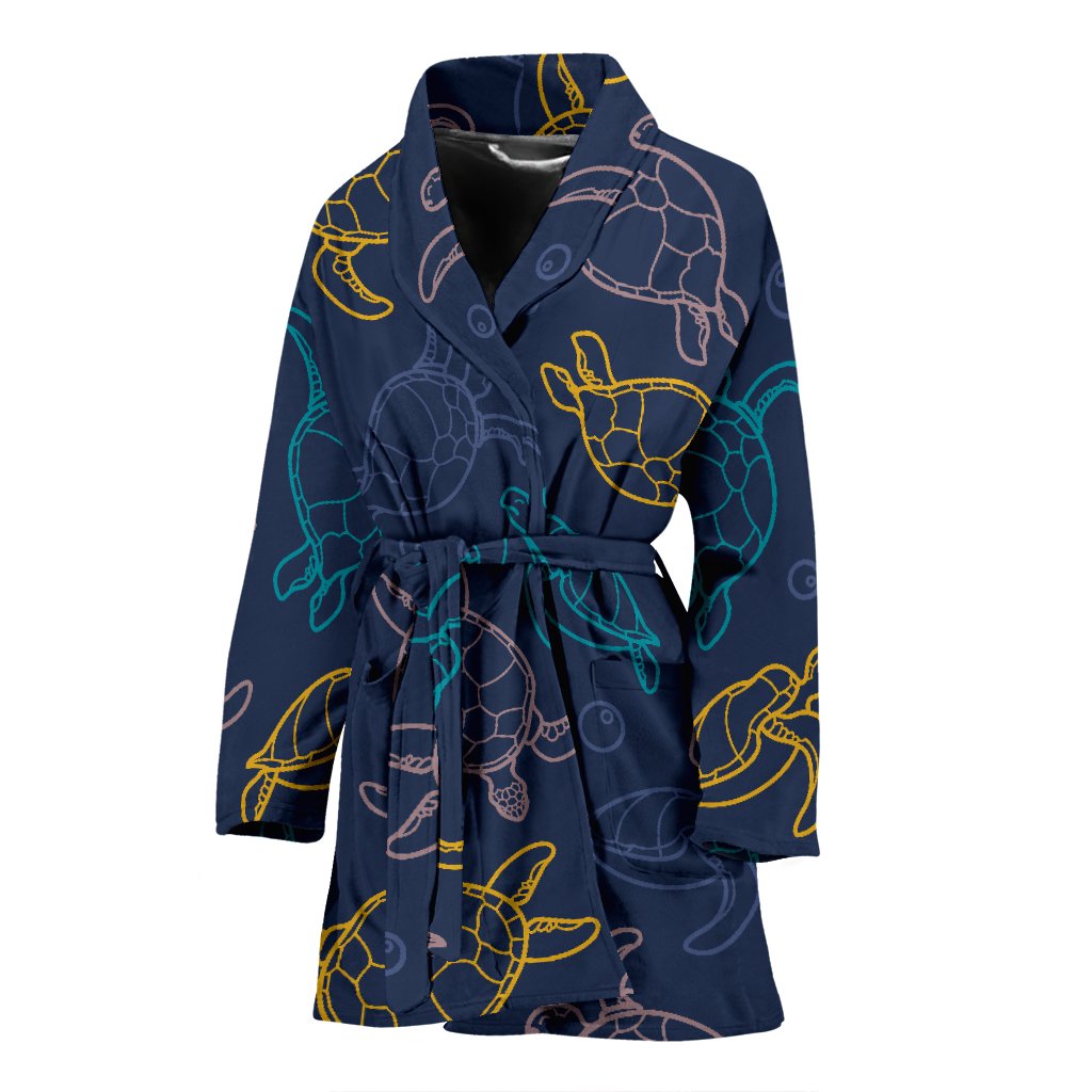 Sea Turtle Baby Print Women Bathrobe – JorJune
