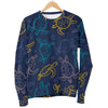 Sea Turtle Baby Print Women Crewneck Sweatshirt