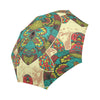 Sea Turtle Colorful Tribal Automatic Foldable Umbrella