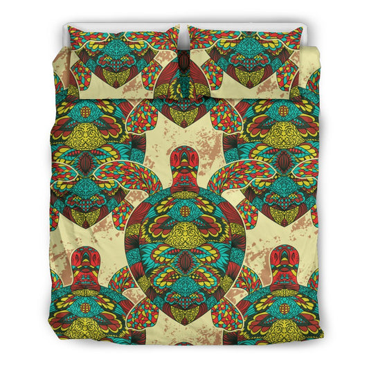 Colorful Sea Turtle Duvet Cover Bedding Set