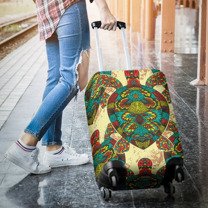 Colorful Sea Turtle Luggage Cover Protector