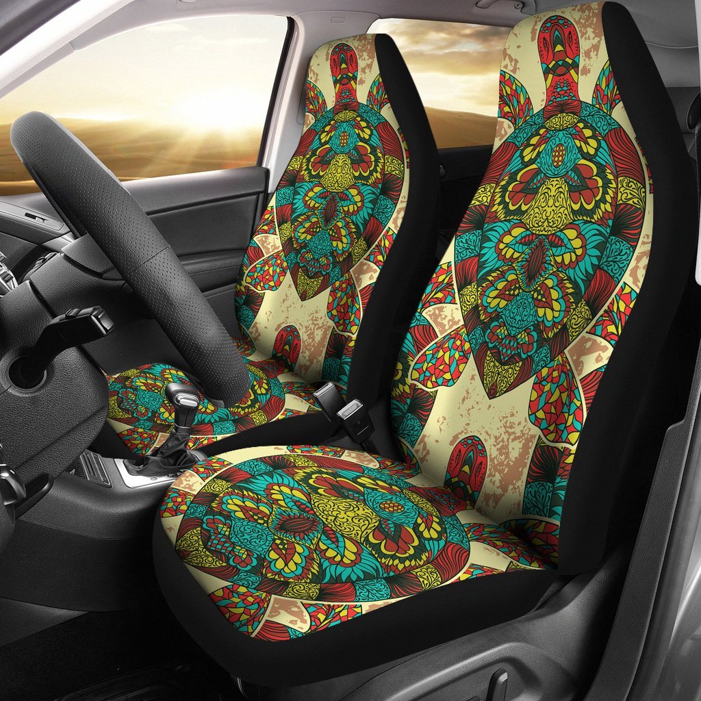 Colorful Sea Turtle Universal Fit Car Seat Covers