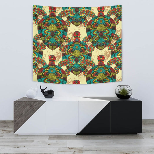 Colorful Sea Turtle Wall Tapestry