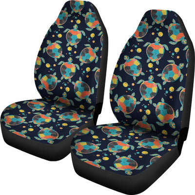 Sea Turtle Colorful with bubble Print Universal Fit Car Seat Covers