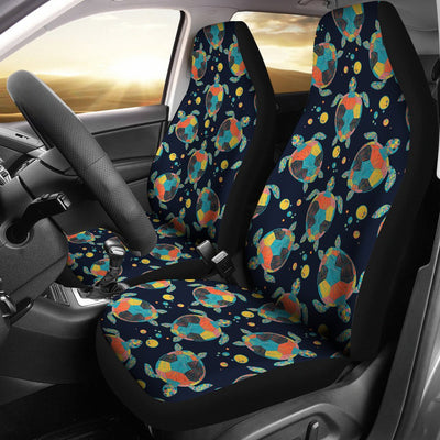Sea Turtle Colorful with bubble Print Universal Fit Car Seat Covers