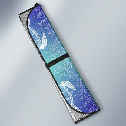 Sea Turtle Draw Car Sun Shade-JorJune