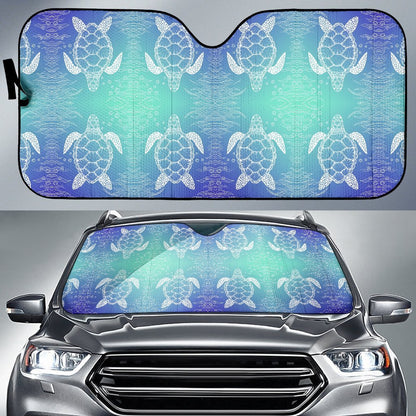 Sea Turtle Draw Car Sun Shade-JorJune