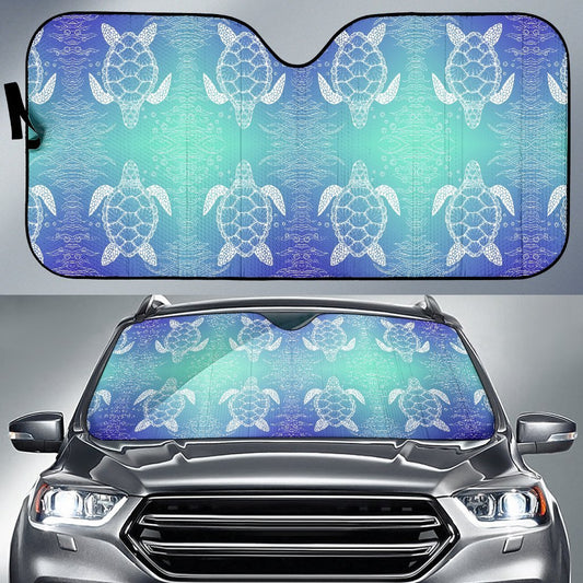 Sea Turtle Draw Car Sun Shade-JorJune