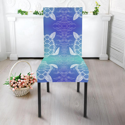 Sea Turtle Draw Dining Chair Slipcover-JORJUNE.COM