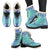 Sea Turtle Draw Faux Fur Leather Boots