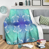 Sea Turtle Draw Fleece Blanket