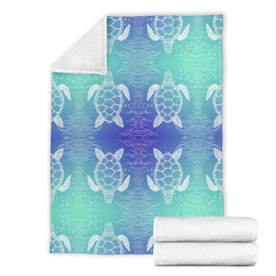 Sea Turtle Draw Fleece Blanket