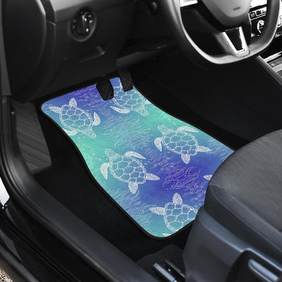 Sea Turtle Draw Front and Back Car Floor Mats