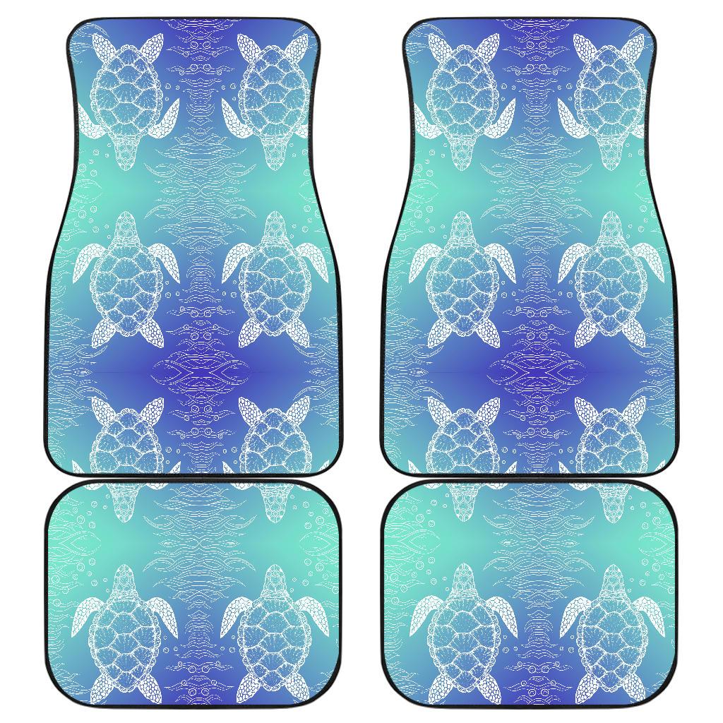 Sea Turtle Draw Front and Back Car Floor Mats