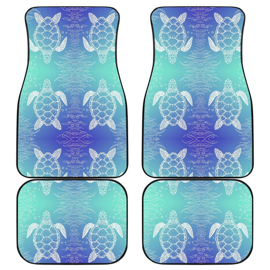 Sea Turtle Draw Front and Back Car Floor Mats