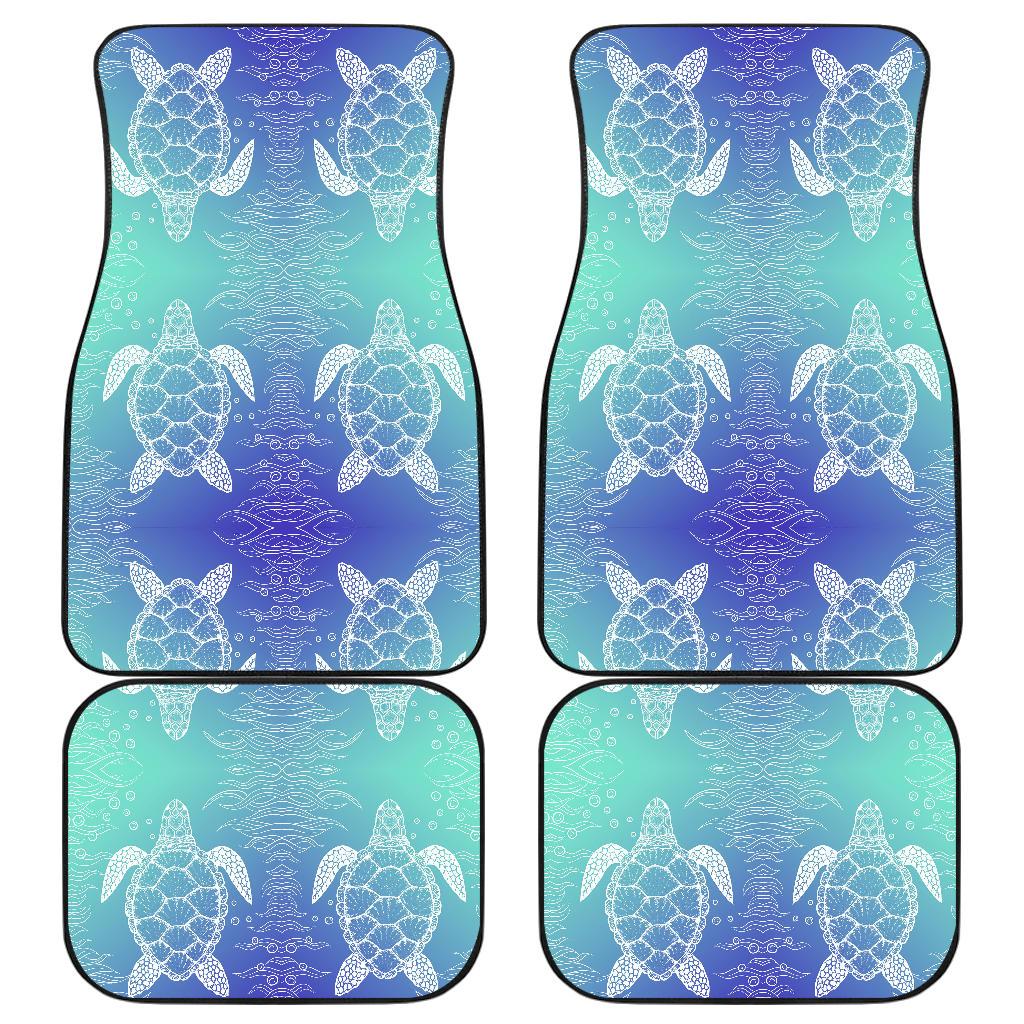 Sea Turtle Draw Front and Back Car Floor Mats