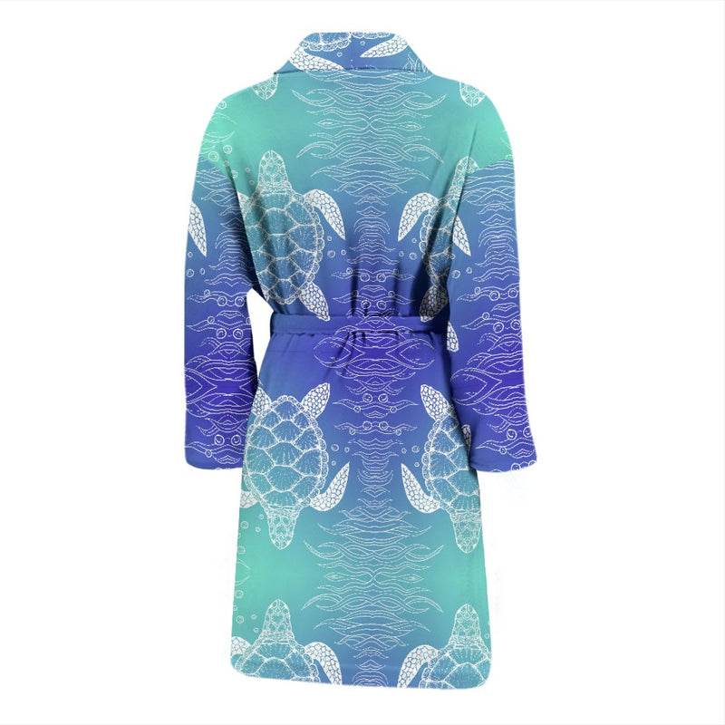 Sea Turtle Draw Men Bath Robe