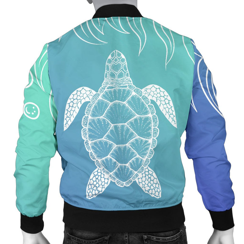 Sea Turtle Draw Men Casual Bomber Jacket