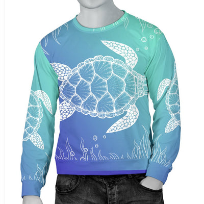 Sea Turtle Draw Men Crewneck Sweatshirt