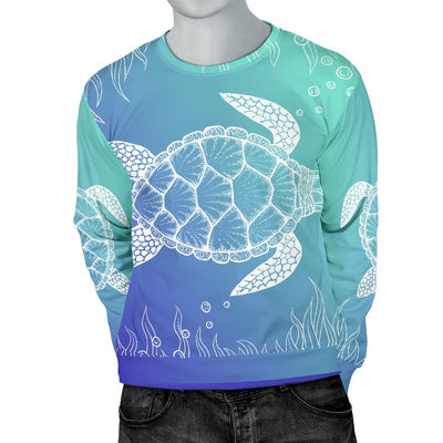 Sea Turtle Draw Men Crewneck Sweatshirt