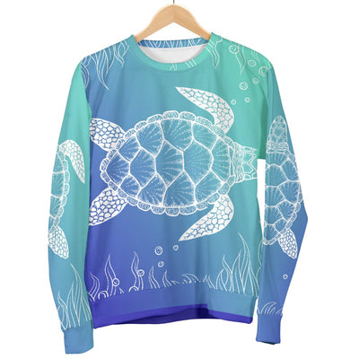 Sea Turtle Draw Men Crewneck Sweatshirt