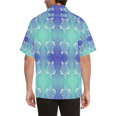 Sea Turtle Draw Men Hawaiian Shirt-JorJune