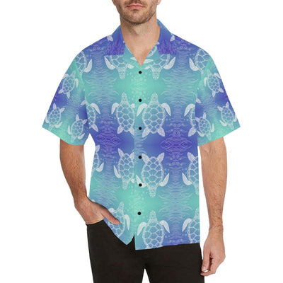 Sea Turtle Draw Men Hawaiian Shirt-JorJune