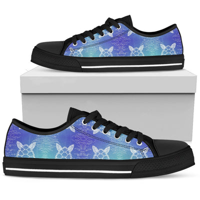 Sea Turtle Draw Men Low Top Shoes