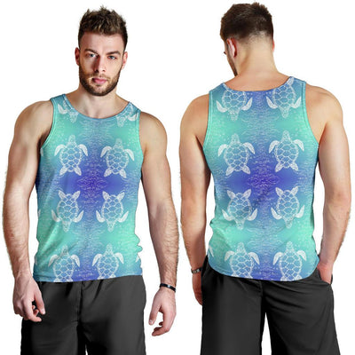 Sea Turtle Draw Men Tank Top