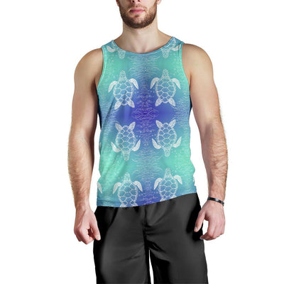 Sea Turtle Draw Men Tank Top