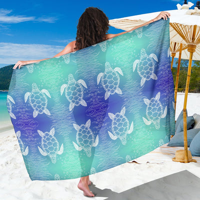 Sea Turtle Draw Sarong Pareo Wrap